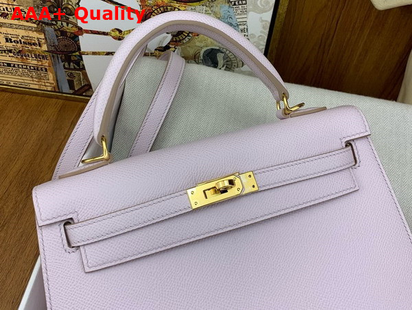 Hermes Kelly Sellier 25 Bag in Dream Purple Epsom Calfskin Replica