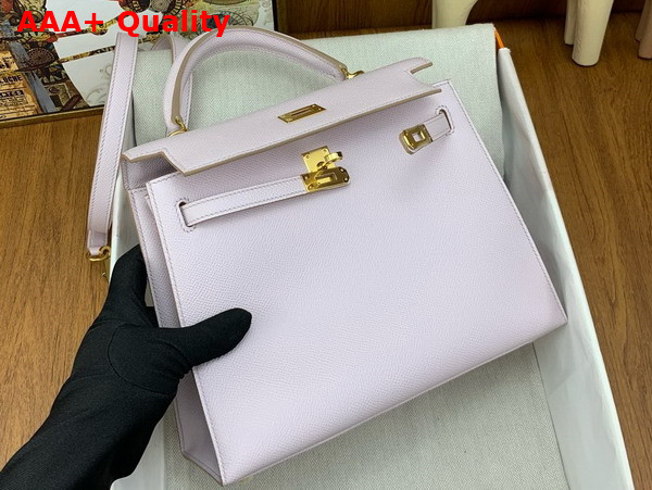 Hermes Kelly Sellier 25 Bag in Dream Purple Epsom Calfskin Replica