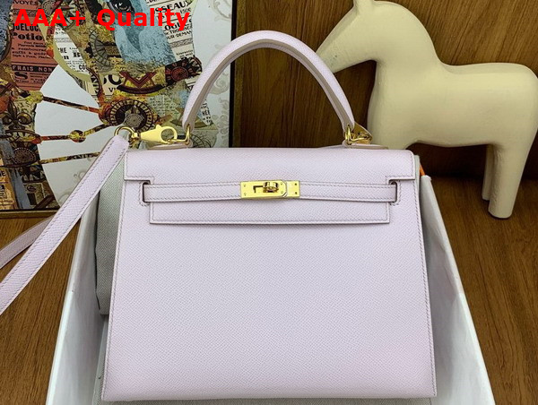 Hermes Kelly Sellier 25 Bag in Dream Purple Epsom Calfskin Replica