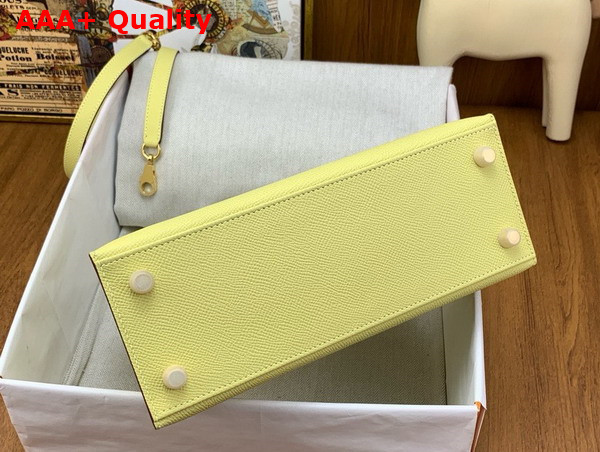 Hermes Kelly Sellier 25 Bag in Egg Yellow Epsom Calfskin Replica