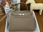 Hermes Kelly Sellier 25 in Elephant Grey Epsom Calfskin Replica