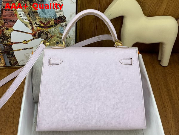 Hermes Kelly Sellier 25 in Pale Pink Epsom Calfskin Replica