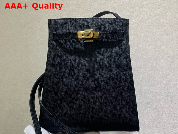 Hermes Kelly Sport Handbag in Black Epsom Leather Replica