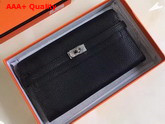 Hermes Kelly Wallet Black Togo Leather Replica