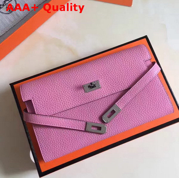 Hermes Kelly Wallet Pink Togo Leather Replica