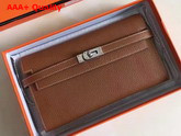 Hermes Kelly Wallet Tan Togo Leather Replica