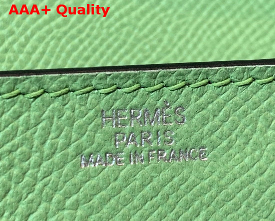 Hermes Kelly Wallet To Go Green Epsom Calfskin Silver Hardware Replica