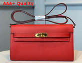 Hermes Kelly Wallet To Go Red Epsom Calfskin Gold Hardware Replica