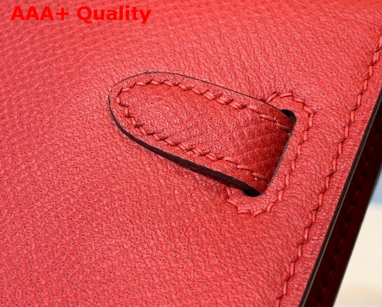 Hermes Kelly Wallet To Go Red Epsom Calfskin Gold Hardware Replica