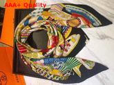 Hermes La Patisserie Francaise Scarf Black Replica