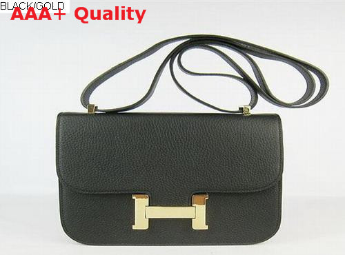 Hermes Large Constance Black Gold Lock Replica