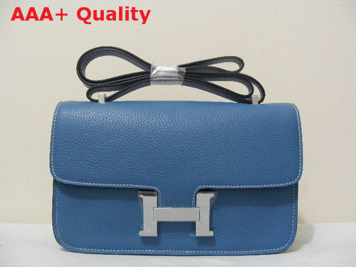 Hermes Large Constance Blue Leather Replica