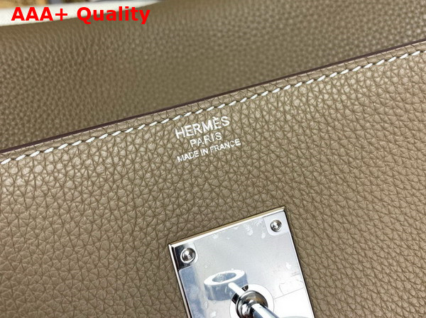 Hermes Large Kelly Messenger in Elephant Grey Togo Calfskin Replica