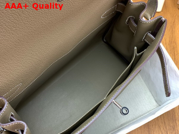 Hermes Large Kelly Messenger in Elephant Grey Togo Calfskin Replica