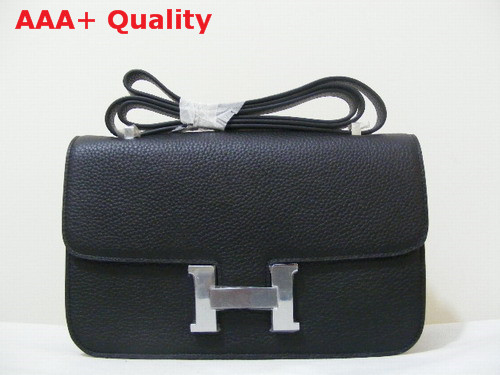 Hermes Large Constance Black Silver Lock Replica