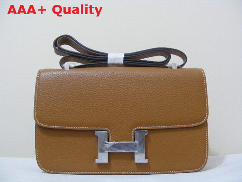 Hermes Large Constance Tan Silver Lock Replica