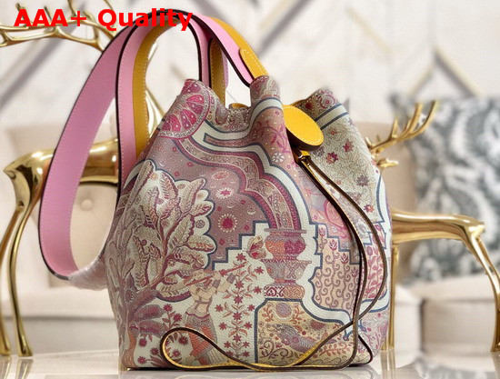 Hermes Licol Hermes 17 Bag in Evercolor Calfskin Pink Graffiti Replica