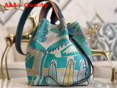 Hermes Licol Hermes 17 Bag in Evercolor Calfskin Turquoise Graffiti Replica