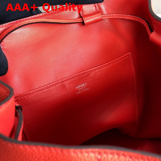 Hermes Licol Hermes 17 Bag in Red Evercolor Calfskin Replica