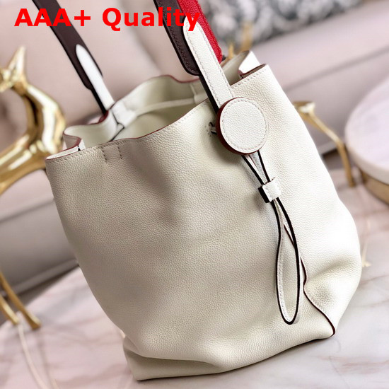 Hermes Licol Hermes 17 Bag in White Evercolor Calfskin Replica