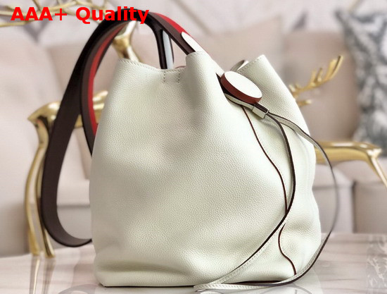 Hermes Licol Hermes 17 Bag in White Evercolor Calfskin Replica