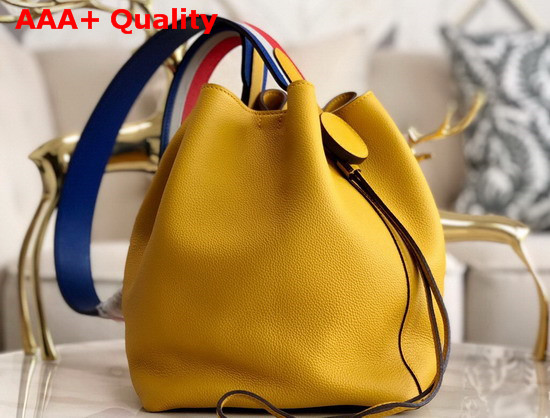 Hermes Licol Hermes 17 Bag in Yellow Evercolor Calfskin Replica