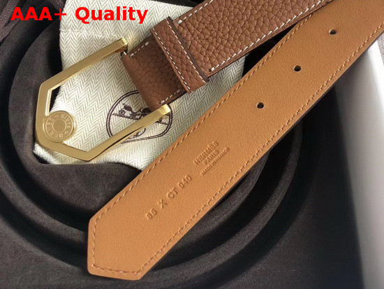 Hermes Licot Belt in Tan Taurillon Clemence Leather Replica