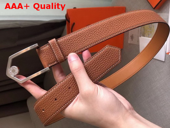 Hermes Licot Belt in Tan Taurillon Clemence Leather Replica