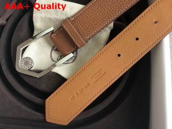 Hermes Licot Belt in Tan Taurillon Clemence Leather Replica