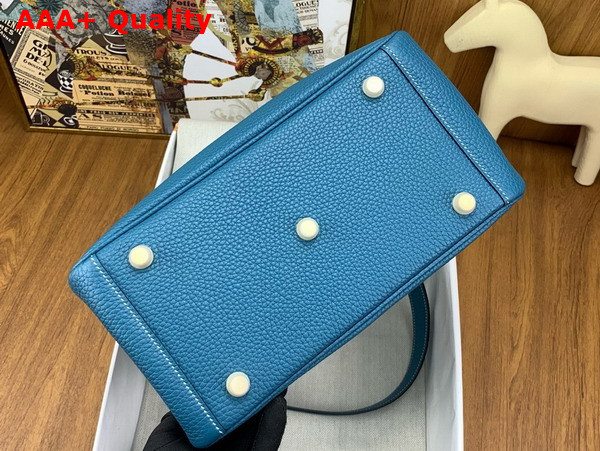 Hermes Lindy 26 Bag in Blue Taurillon Clemence Leather Replica