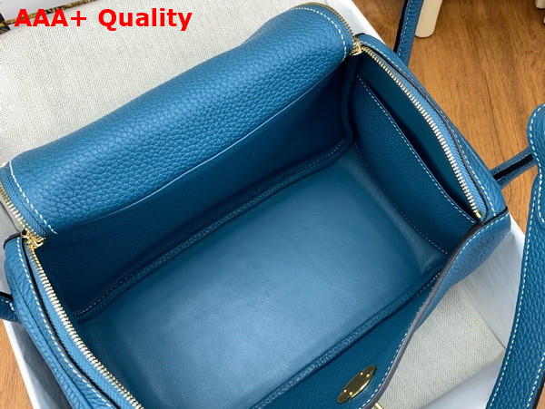 Hermes Lindy 26 Bag in Blue Taurillon Clemence Leather Replica