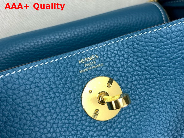 Hermes Lindy 26 Bag in Blue Taurillon Clemence Leather Replica