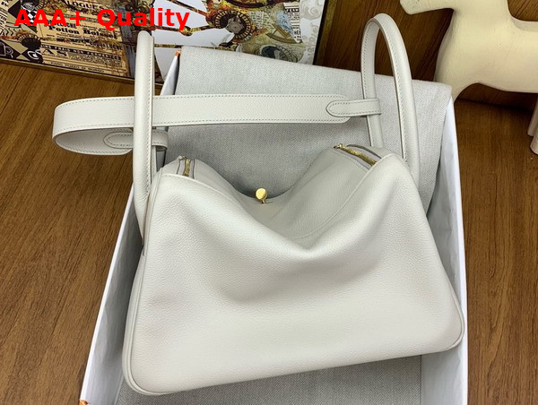 Hermes Lindy 26 Bag in Pearl Grey Evergrain Leather Replica