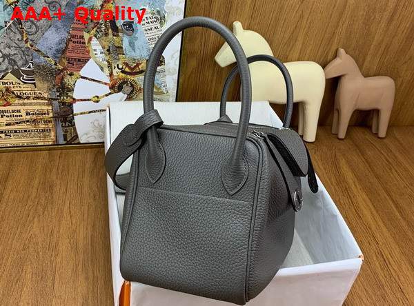 Hermes Lindy 26 in Dark Grey Taurillon Clemence Leather Replica