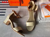 Hermes Manege Sandal Beige and Tan Calfskin Replica