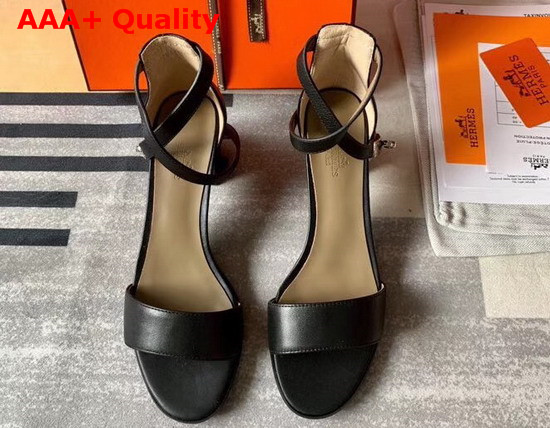 Hermes Manege Sandal Noir Calfskin Replica