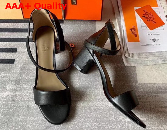 Hermes Manege Sandal Noir Calfskin Replica