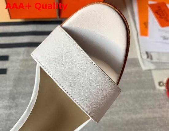 Hermes Manege Sandal White and Red Calfskin Replica