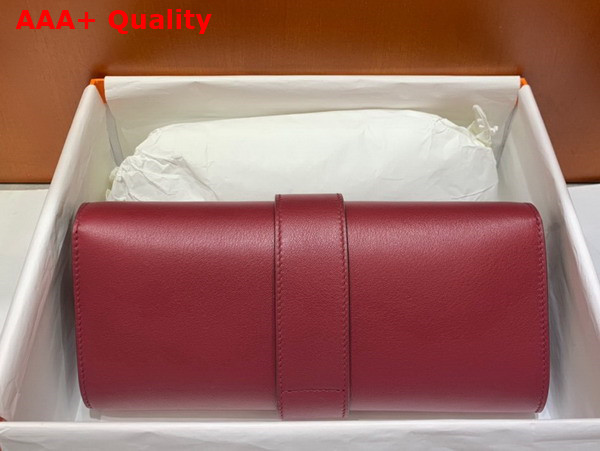 Hermes Medor Clutch in Burgundy Swift Calfskin Replica