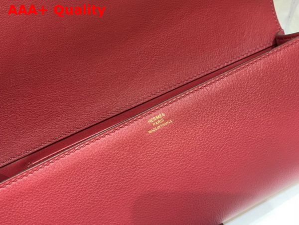 Hermes Medor Clutch in Burgundy Swift Calfskin Replica