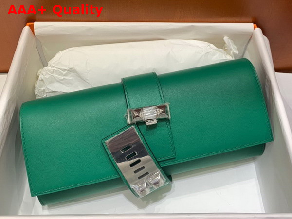 Hermes Medor Clutch in Green Swift Calfskin Replica