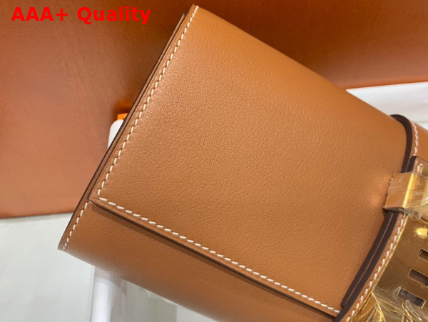 Hermes Medor Clutch in Tan Swift Calfskin Replica