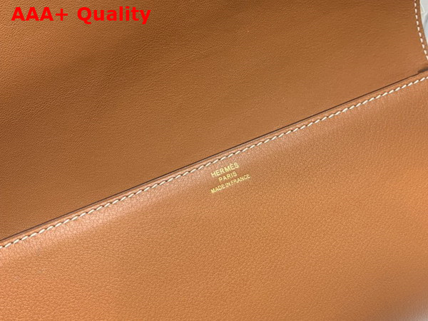 Hermes Medor Clutch in Tan Swift Calfskin Replica