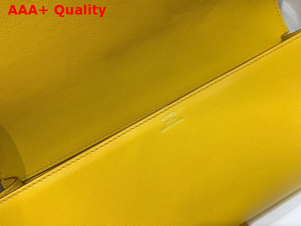 Hermes Medor Clutch in Yellow Swift Calfskin Replica