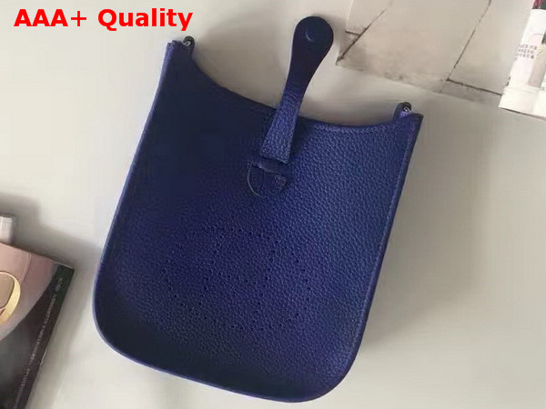 Hermes Mini Evelyn in Blue Togo Leather Replica