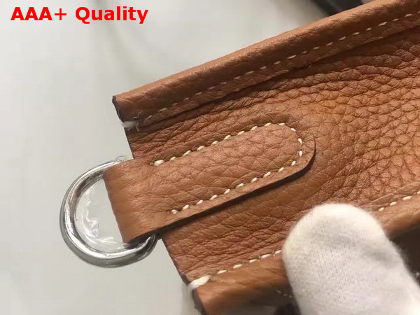 Hermes Mini Evelyn in Tan Togo Leather Replica