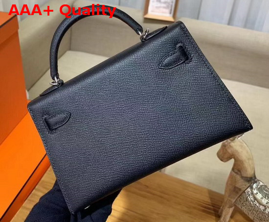 Hermes Mini Kelly 20cm Black Epsom Calfskin Replica