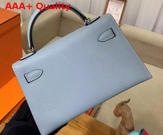 Hermes Mini Kelly 20cm Light Blue Epsom Calfskin Replica