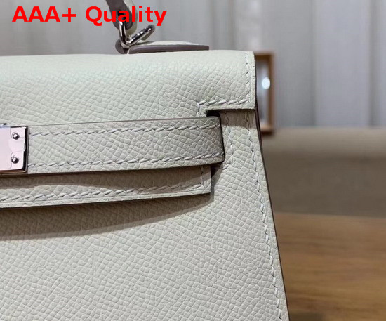 Hermes Mini Kelly 20cm White Epsom Calfskin Replica