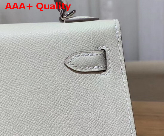 Hermes Mini Kelly 20cm White Epsom Calfskin Replica